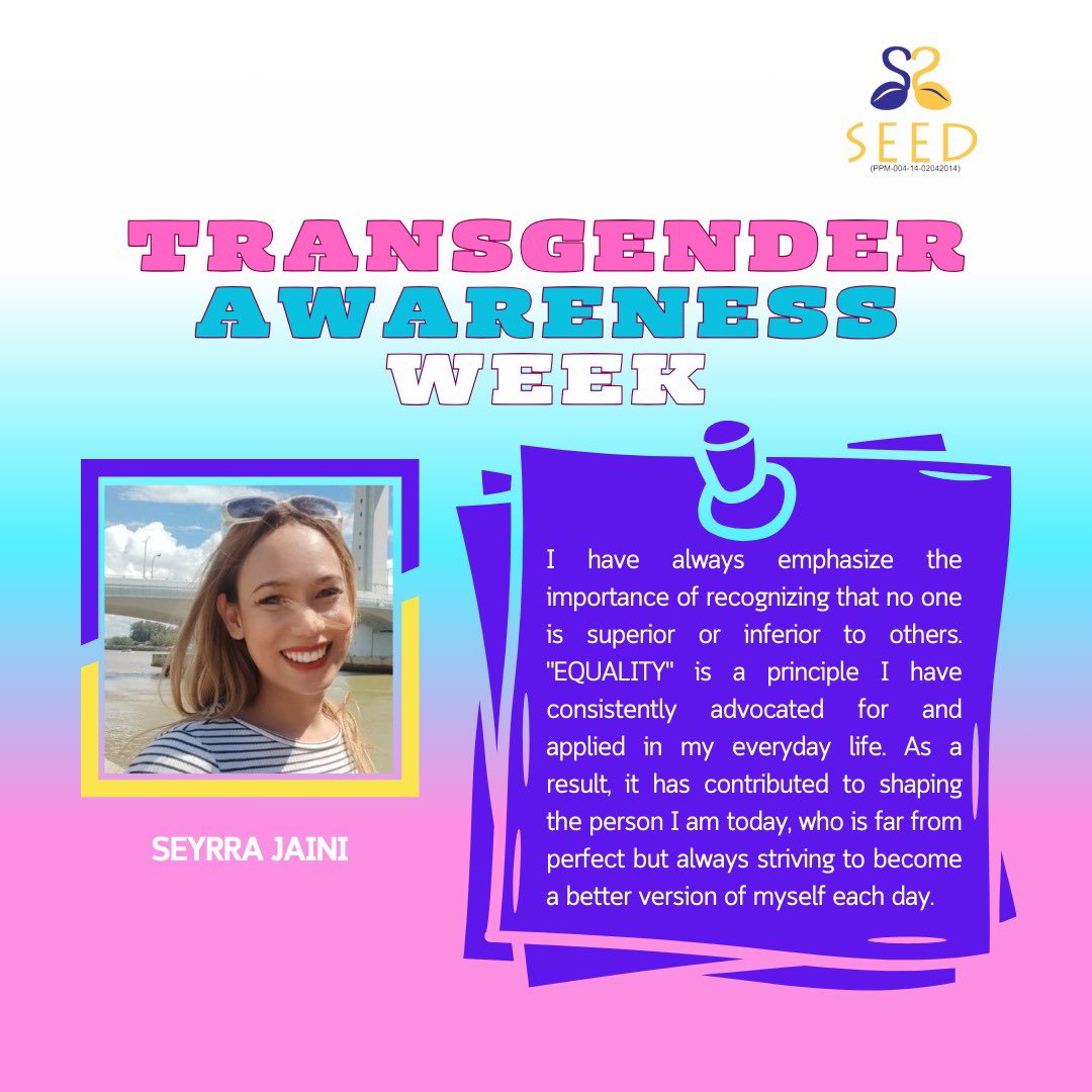 #transawarenessweek #ourcommunityspeaksforourself <a href="/SEEDMalaysia/">SEEDMalaysia</a> 

I am brave, I am bruised
I am who I’m meant to be, this is me!