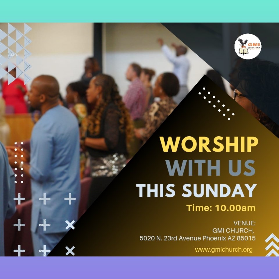 Come worship with us this Sunday by 10:00am. God is always on the move here at GMI Church with powerful worship, amazing testimonies from our congregation, and sermons to help us grow as disciples of Jesus Christ. 

We hope to see you!

#GMIChurch #WorshipWithUs
#PhoenixArizona