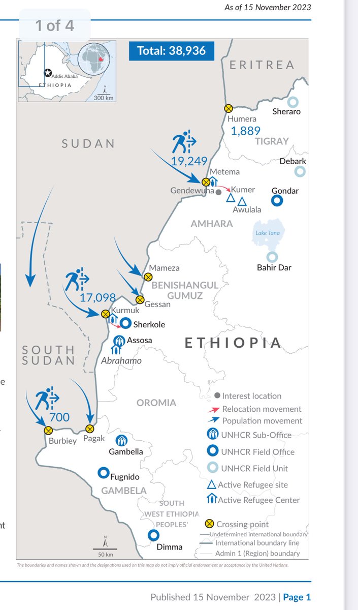 EnagnCampaign's tweet photo. 🚨Latest @UNHCREthiopia: 📈 Despite continued #WarOnAmhara, Metema continues to receive more Sudanese refugees than any other site in Ethiopia
🛜 Frequent, prolonged communication (internet)  disruption hampering operations
🥣 Lack of food, relief items
🔗https://t.co/qZiJ5x8WUV https://t.co/Wk1Arqw8HE
