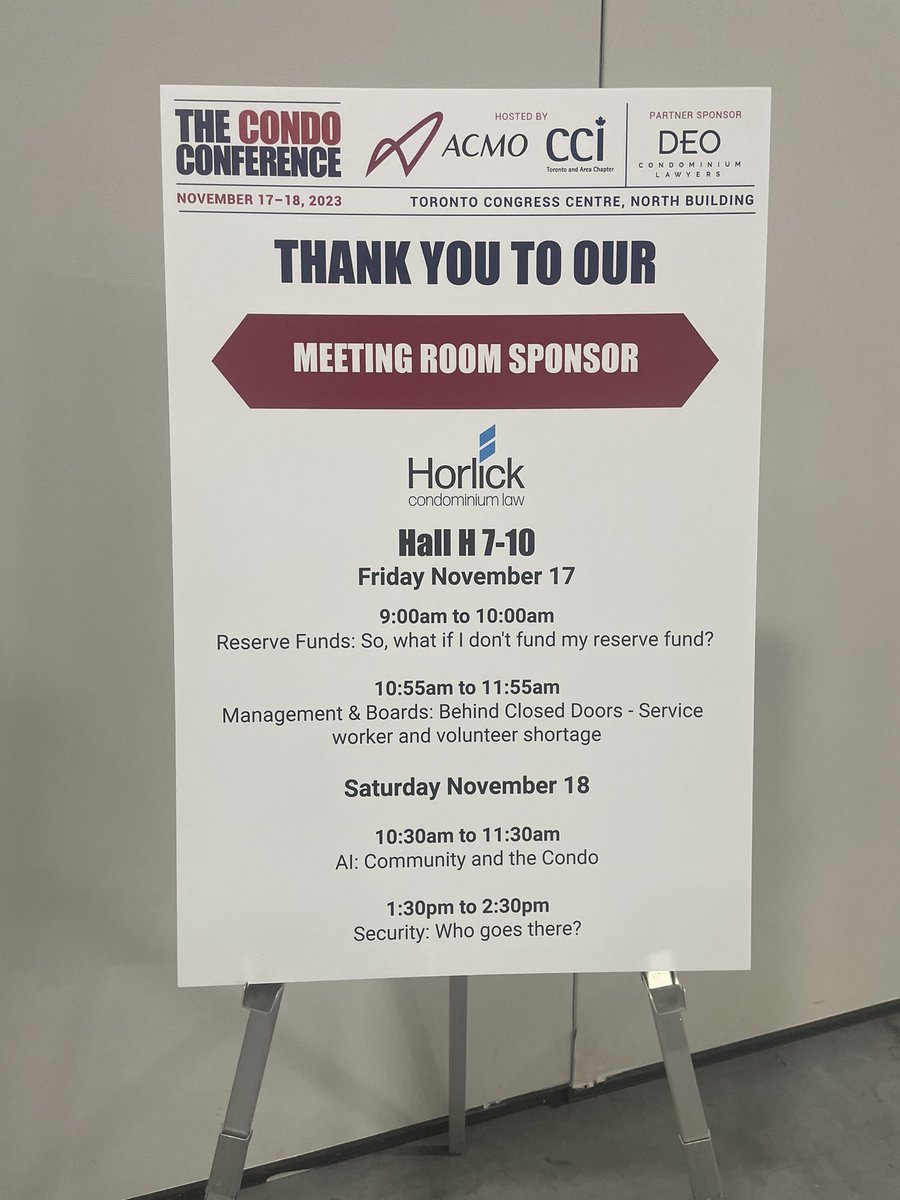 Danileelee76's tweet image. Join us at 10:30 in Hall 7-10!

#CondoConference2023