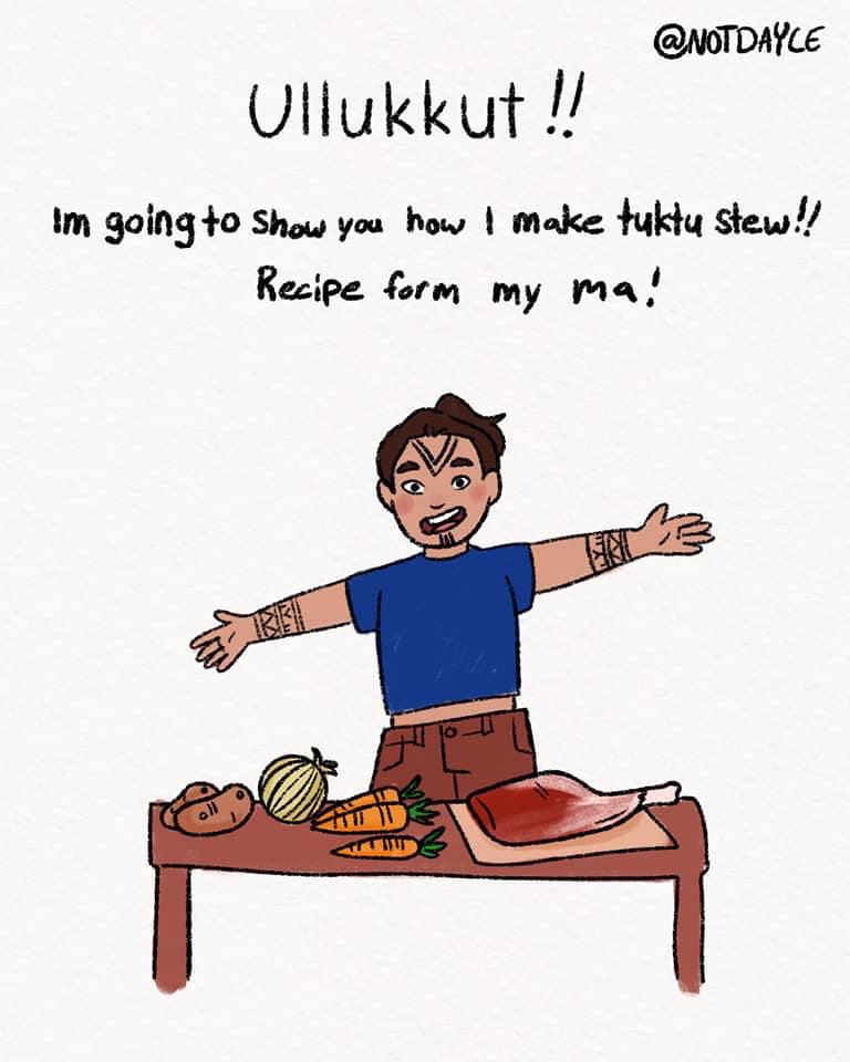 notdayle's tweet photo. How to make tutktu stew💖 1/2 #inut https://t.co/wUensvlu5m