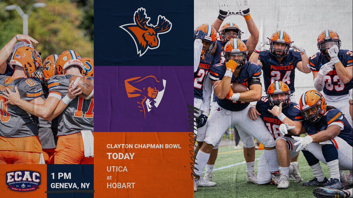 Utica_Pioneers's tweet photo. BOWL GAME DAY! 

Football travels to Hobart College to take on the Statesmen in the ECAC Clayton Chapman Bowl! Kickoff is set for 1 p.m. 

Watch https://t.co/fCk66ml5XC
Listen https://t.co/KuVVFsLnSu
Stats https://t.co/f5ssBpr2Uw https://t.co/dcQkb4FZ0g