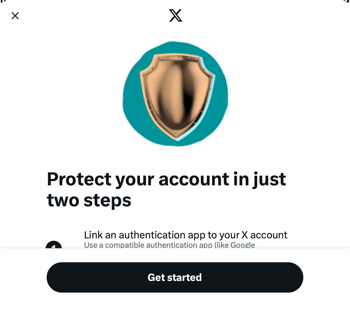 jharwig's tweet photo. Why include this weird AI-generated shield icon on the 2-factor flow page at all? https://t.co/CBFRXLXCO4