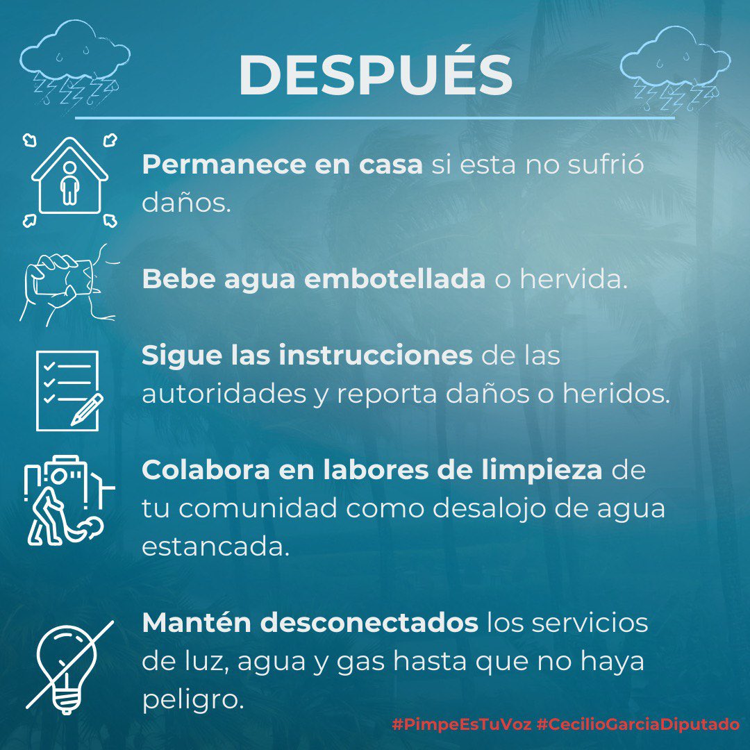 PimpeEsTuVOZ's tweet photo. Pasos tomar en cuenta para prevenir daños a los suyos y a su hogar. #PimpeEsTuVoz https://t.co/2mLC0ApkAm