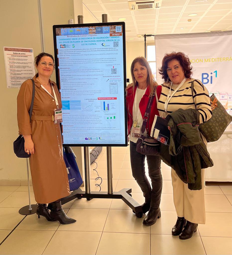 enfermerasbpso's tweet photo. 👏👏gran trabajo de l#enfermeras implantando buenas prácticas en @cuencasanidad 
👉Hoy en IV Jornadas  Castellano Manchegas de #CuidadosPaliativos póster “Caminamdo hacia la
Excelencia en valoración y manejo del dolor en planta de Oncologia” @ASCAMPAL 
#cuidarconvidencia https://t.co/4bs7QgcPf3