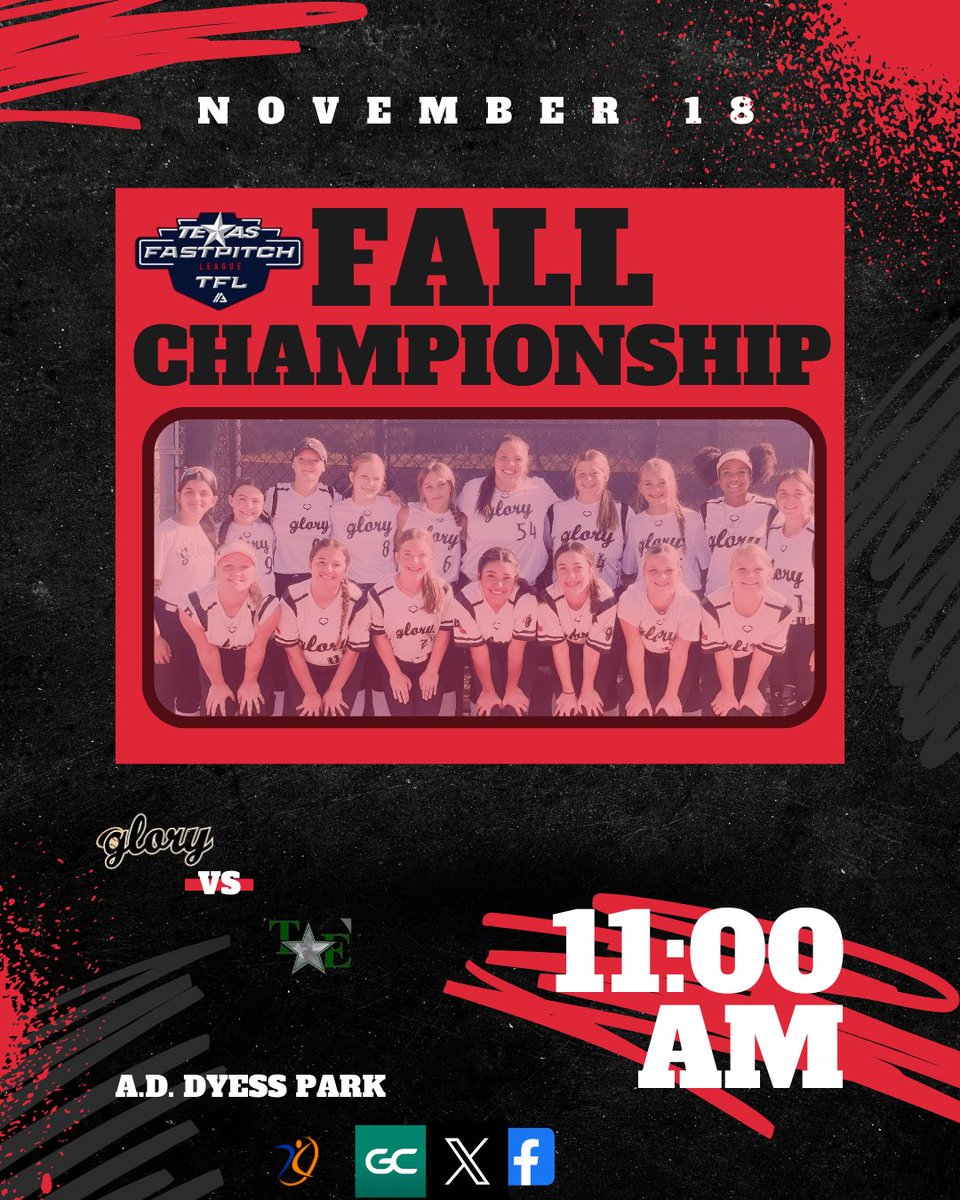 🔥 IT’S GAME DAY!!! 🔥 

The gang is in Houston for the TFL Fall Championship!! Follow us online. 

AGL ID: AGL004289
GC: Glory Adkins Gold 14U