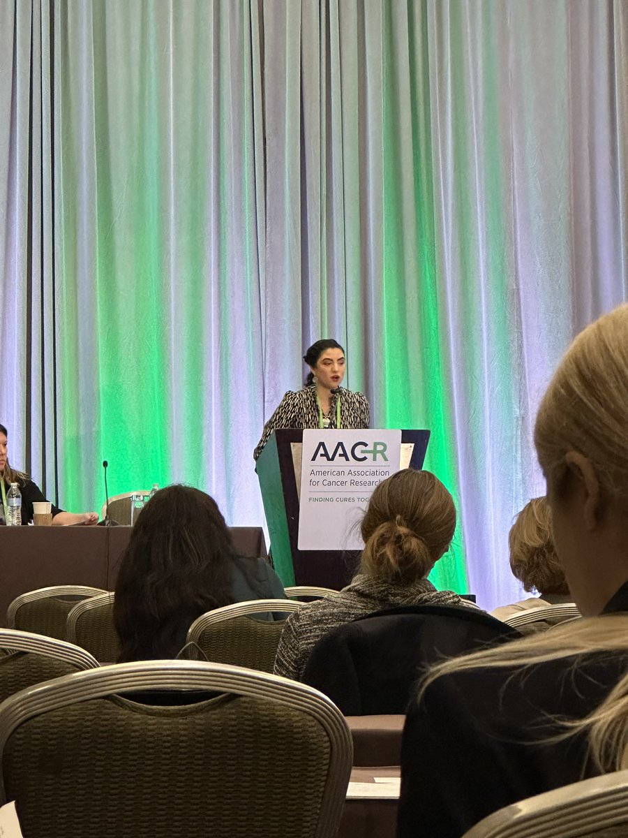 HerbstKralovetz's tweet photo. 🌟 Excellent presentation by Dr.@ScientistNicole representing our highly collaborative, multidisciplinary & multi institutional #microbiome and #endometrialcancer @AACR #AACRec23.
🌟 Great questions from the attendees asking about microbiome 🧫modulation for clinical benefit! https://t.co/fHDPzKsxaS