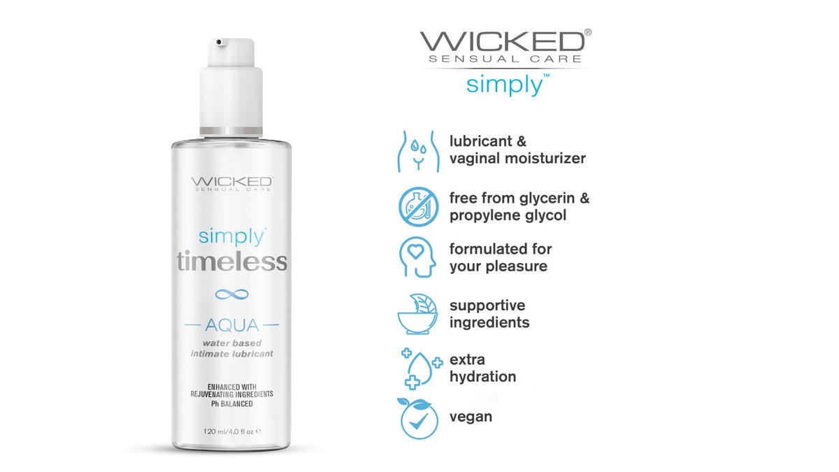 simply® Timeless Aqua water-based lube is consciously crafted to provide extra lubrication at all stages of life, allowing you to embrace each moment. Find a compassionate ally in your personal care and @thejessicadrake's favorite new lube at wickedsensualcare.com/product-catego…