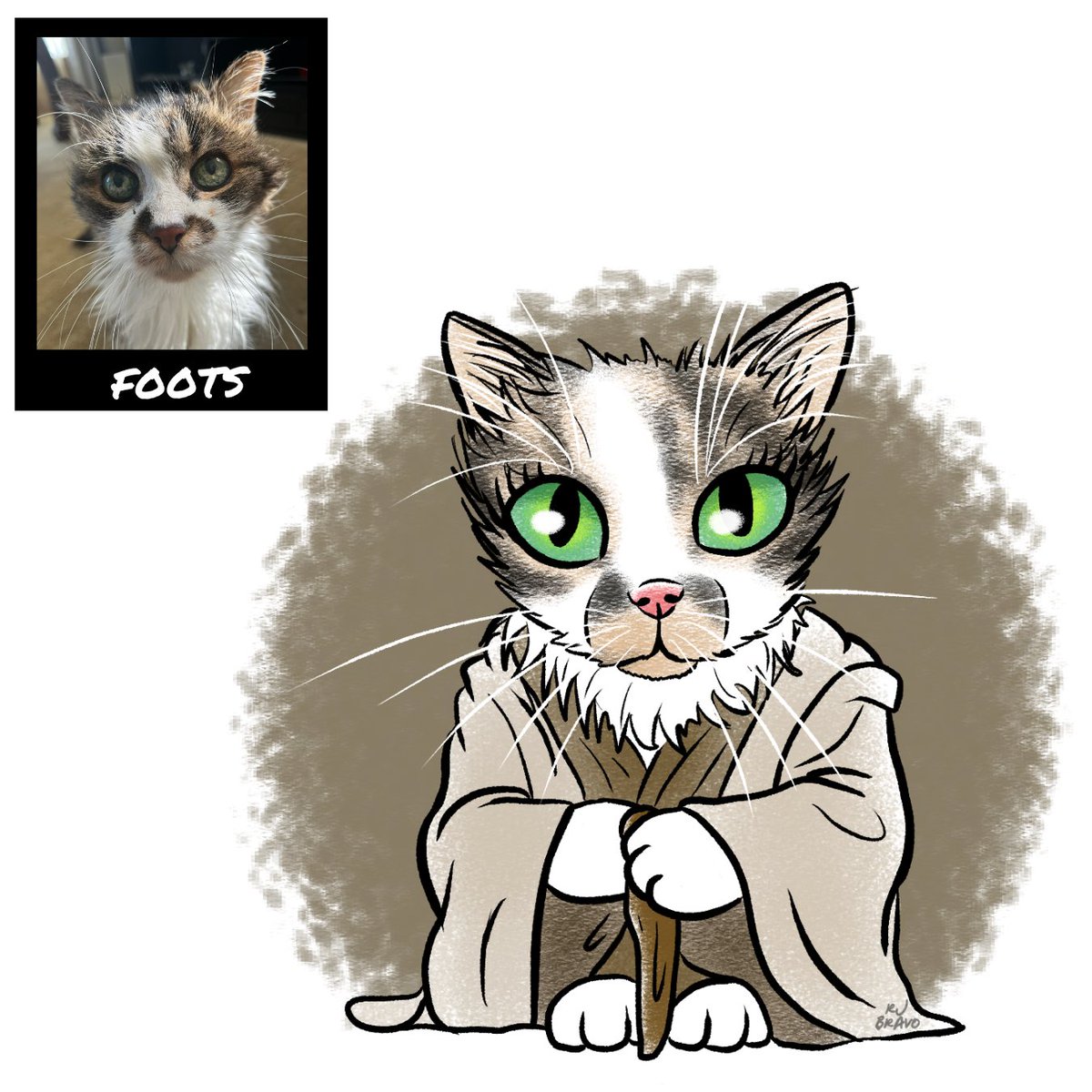 RJBravoArt's tweet photo. We had two winners this week! Goose and Foots got the most likes, congratulations @YegBonnie and @babapaul2_paul 🎉

Post a cute picture of your pet and I'll illustrate the most liked! The winner gets featured for the week on 11/25 🐷🐱🐰🐮🐶🐟🐸🐦 https://t.co/itFwnTjAAg