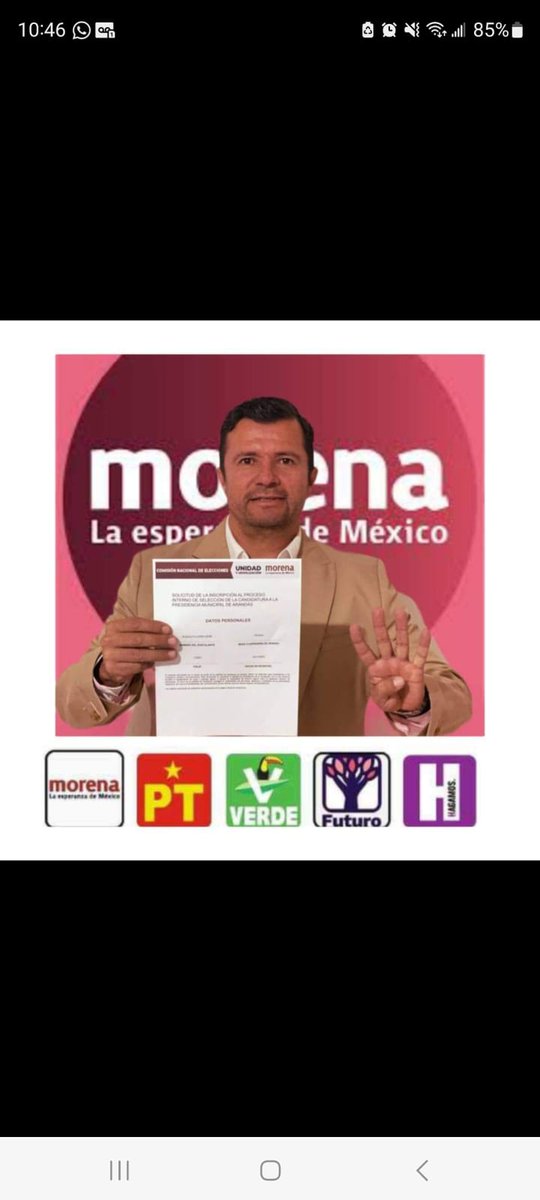 PRECANDIDATO POR ARANDAS 

Con gran Alegria  Les informó que realicé mi solicitud de Registro,  como aspirante a dirigir los trabajos de la Transformación en mi Arandas, Agradezco a mi familia y amigos.  <a href="/ptjalisco/">Partido del Trabajo</a> <a href="/partidoverdejal/">Partido Verde Jalisco</a> <a href="/4TMorenaJalisco/">MORENA Jalisco</a> <a href="/HagamosJalisco/">Hagamos Jalisco</a> <a href="/FuturoJal/">Futuro🌳</a>