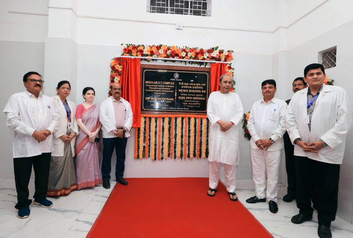 CMO_Odisha's tweet photo. Speaking on the occasion, CM said that the facility is a huge step forward for treatment of patients in critical conditions. Various types of surgical procedures can be done safely and efficiently using the new facility, thereby contributing greatly to improved patient care. There are 4 operation theatres in this complex which can support 8 operations simultaneously. #SusthaOdisha