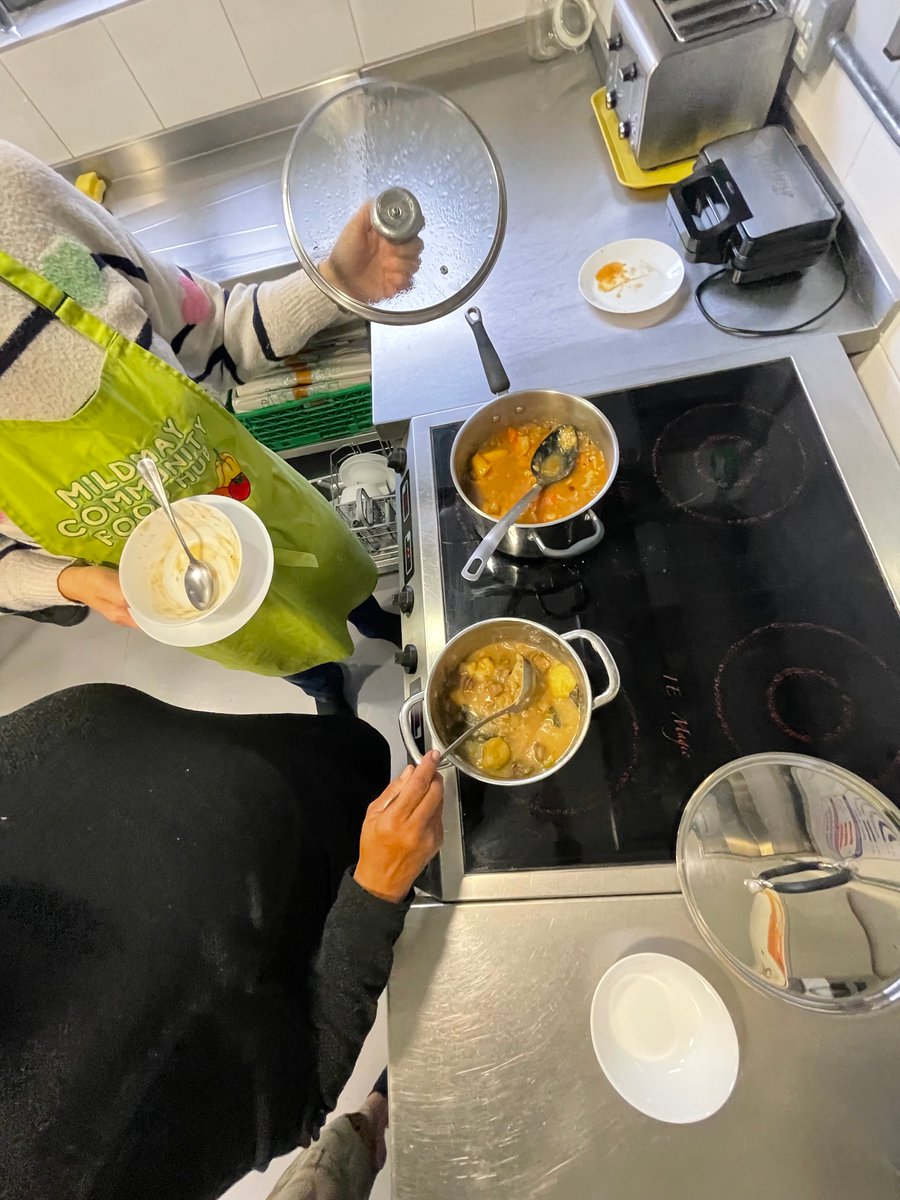 Big thanks to our community chefs Seyda & Narin! Soup & Stew Day is on every Tuesday from 12:30-2PM. If you would like to volunteer and help prepare the meals, please email mildmaycp@gmail.com