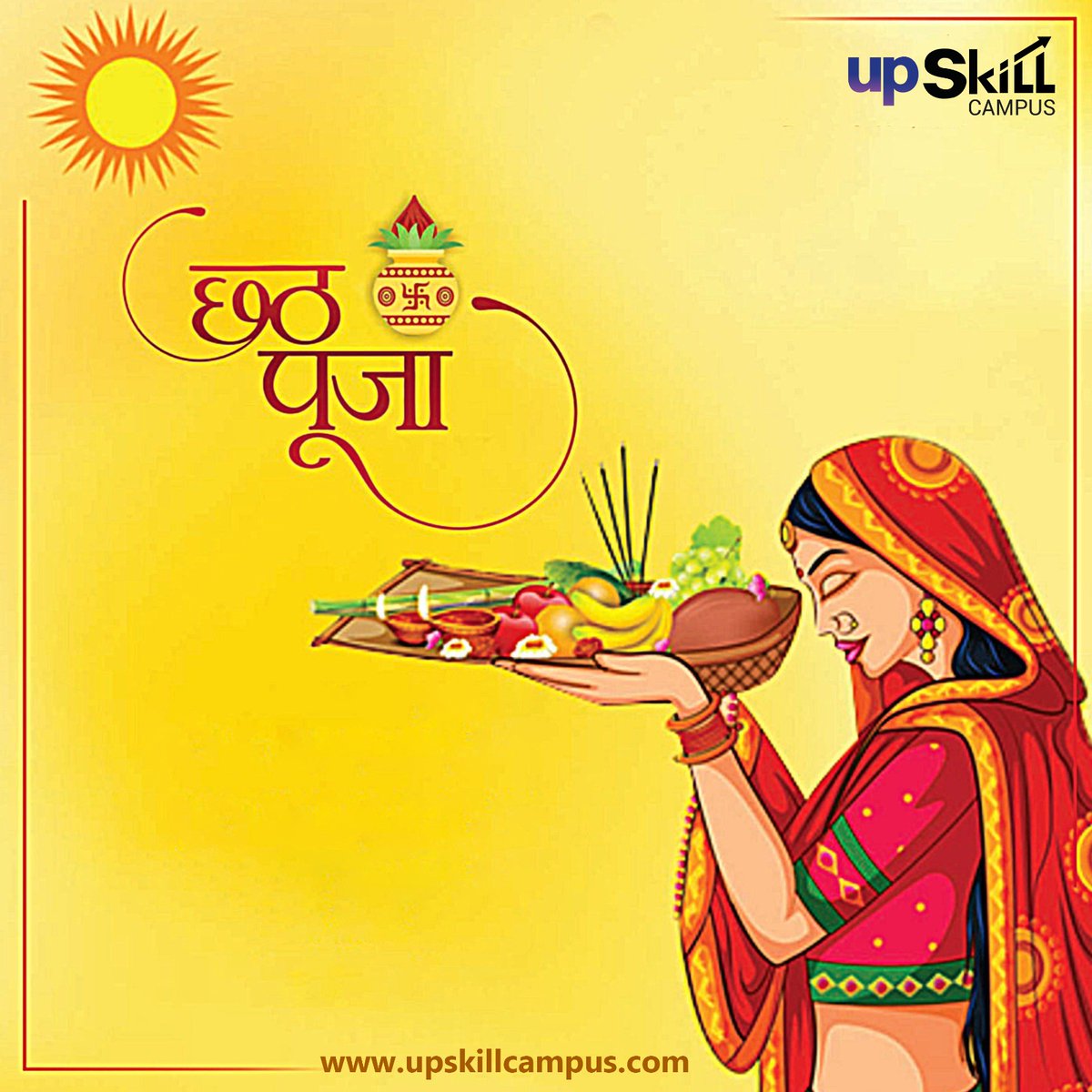 ✨ Celebrating the vibrant festivities of Chhatt Pooja! 🎉✨ Join us as we honor the Sun God and offer our prayers to nature's blessings. 🌞💛 
.
.
#upskillcampus #edtech #ChhattPooja #FestiveVibes #NatureLove #SacredTraditions #InstaCelebration #Devotion #Blessings #Tradition