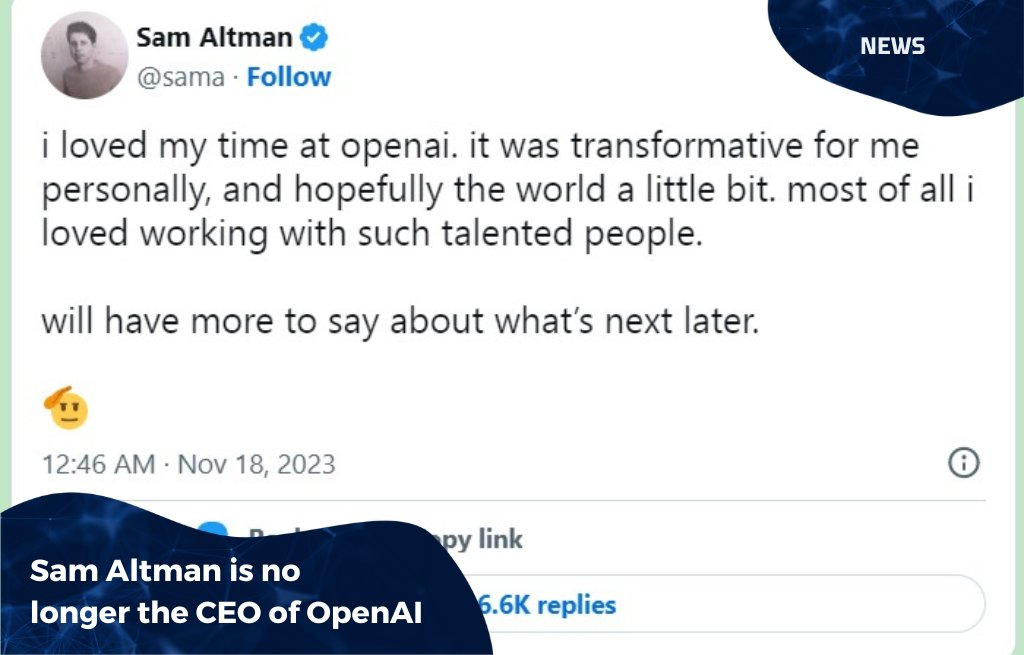 MasterRpa's tweet image. Sam Altman has been removed from his position as the CEO of @OpenAI on Friday, just a few days after he was publicly representing the company at Open AI's first “developer day.”

bit.ly/40I7DPG

#chatgpt