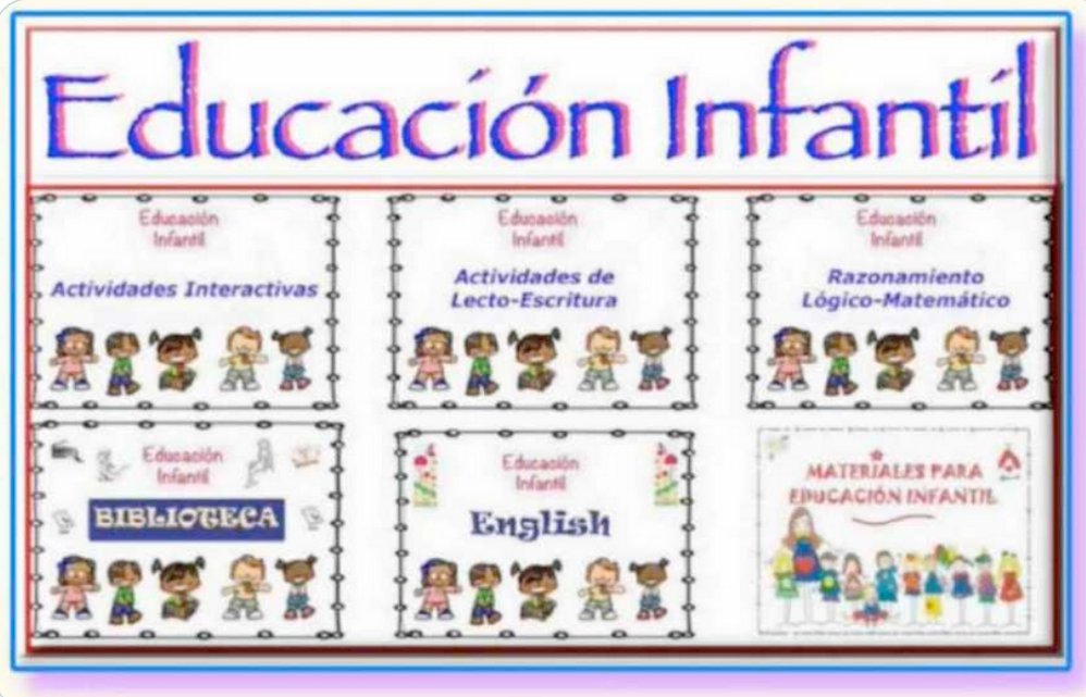 EDUCACIÓN INFANTIL     
ACTIVIDADES INTERACTIVAS para que aprender sea algo divertido:     
* ACTIVIDADES:      
recursospdifgl.com/recursos-y-act…
* LECTOESCRITURA:     
recursospdifgl.com/recursos-y-act…
* RAZONAMIENTO LÓGICO-MATEMÁTICO:  recursospdifgl.com/recursos-y-act…
* INGLÉS:  
 recursospdifgl.com/recursos-y-act…