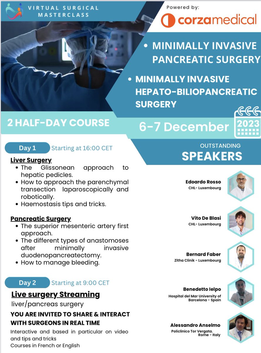 benedetto ielpo (@ielpob) on Twitter photo Limited spots remaining!
Seize the opportunity to join our exclusive Live Surgical Event with VSM.
Reserve your spot now at virtualsurgicalmasterclass.com
<a href="/CEIHPBA/">CE-IHPBA</a> <a href="/hbpsurg_eu/">HBPSurG</a> <a href="/ILLS_LAPLIVER/">ILLS</a> <a href="/Residentequir/">Residentequirurgico</a> @Cirbosque <a href="/SurgGPT/">SurgGPT - Thinking is linking some things</a> <a href="/gensurgnews/">General Surgery News</a> <a href="/SIC_chirurgia/">SIC</a> Limited spots remaining!
Seize the opportunity to join our exclusive Live Surgical Event with VSM.
Reserve your spot now at virtualsurgicalmasterclass.com
<a href="/CEIHPBA/">CE-IHPBA</a> <a href="/hbpsurg_eu/">HBPSurG</a> <a href="/ILLS_LAPLIVER/">ILLS</a> <a href="/Residentequir/">Residentequirurgico</a> @Cirbosque <a href="/SurgGPT/">SurgGPT - Thinking is linking some things</a> <a href="/gensurgnews/">General Surgery News</a> <a href="/SIC_chirurgia/">SIC</a>