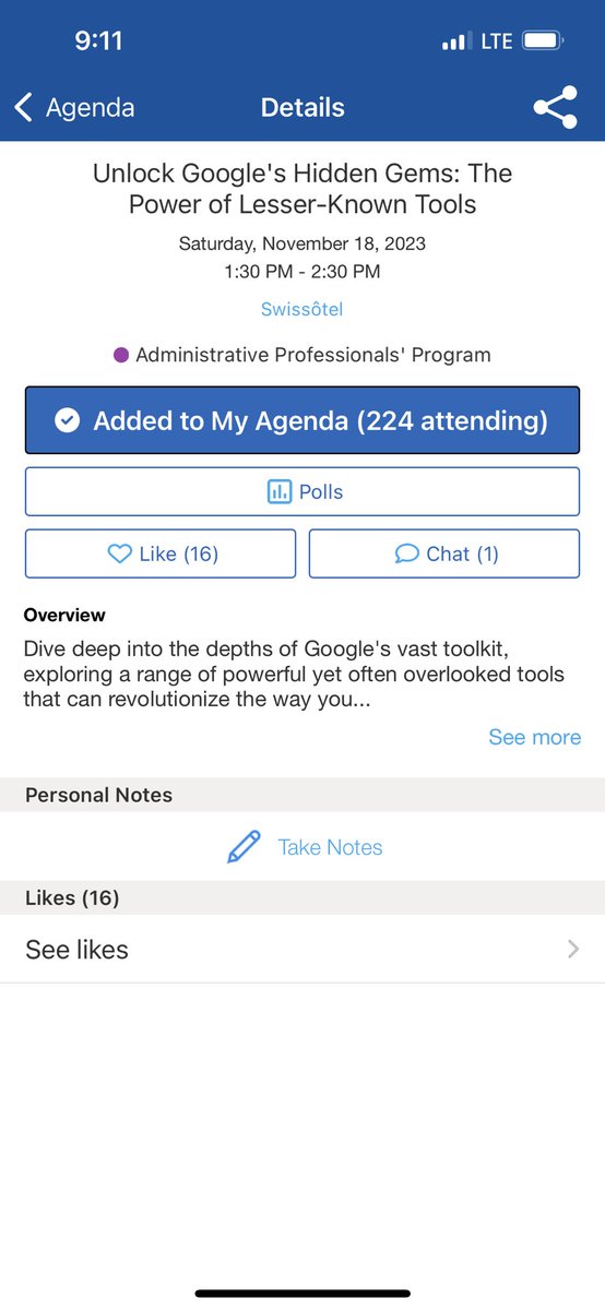 Just a few more hours until my Google session at #Iljac23 in the St. Gallen room. <a href="/ltcillinois/">Learning Technology Center (LTC)</a>