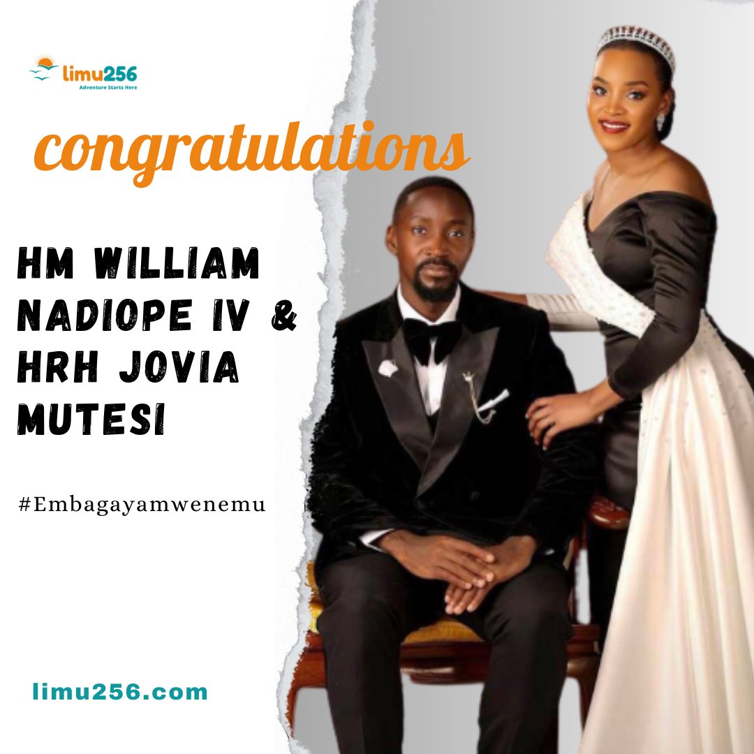 #BusogaRoyalWedding Congratulations to the Kyabazinga of Busoga, @KingNadiopeIV and his beautiful bride, Inebantu Jovia Mutesi, on their royal wedding! We wish them a lifetime of happiness and harmony. 🎉👑 Long live the Kyabazinga! Long live the Inebantu! Long live Busoga! 🇺🇬👑