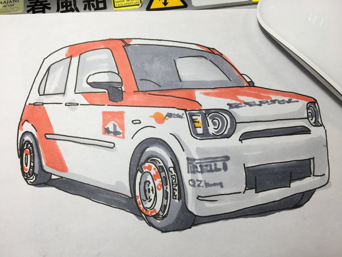 「#みんなのラリーカーを見せてくれ嘘ラリーカーしかねえ 」|ひじからのイラスト