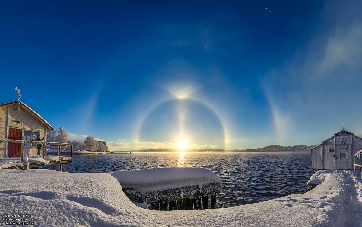 Today we got a really beautiful double solar halo over Östersund, Sweden. astrofotografen.se Nikon Z9 with Nikon Z 14-24mm f/2,8 S @NikonEurope #Nikon #solarhalo #halo