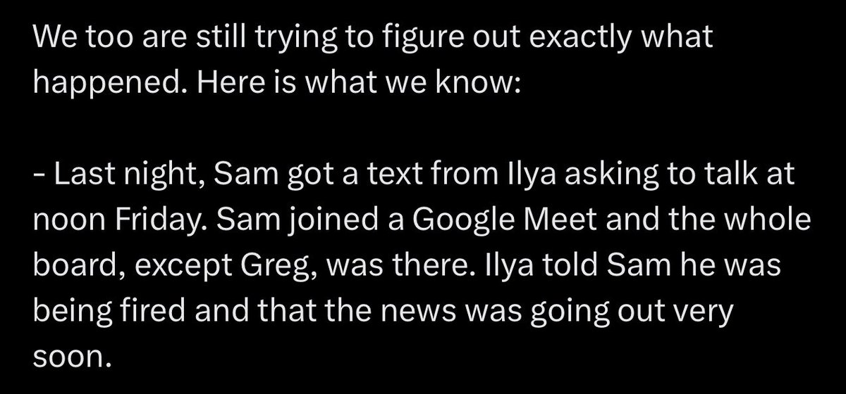 Bucc0Capital__'s tweet photo. Satya invested $10B in OpenAI only for some fake philosophers to use Google Meet to destroy his investment

Didn’t even have the decency to use Teams https://t.co/XhhokkNYA4
