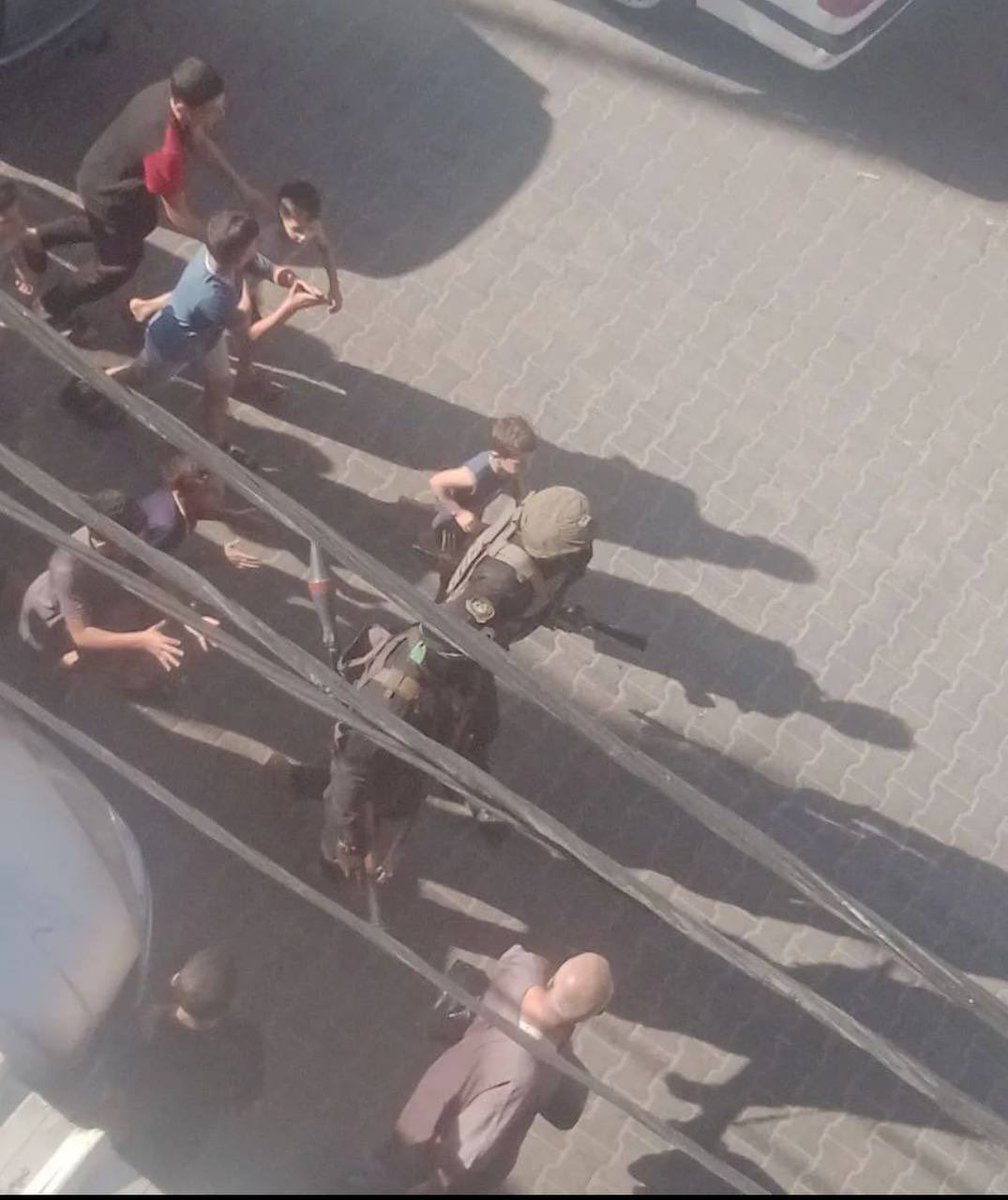 SHOCKING:

Israeli media reporting this photo of Hamas terrorists walking around with CHILDREN as human shields. 

World, where is your outrage?