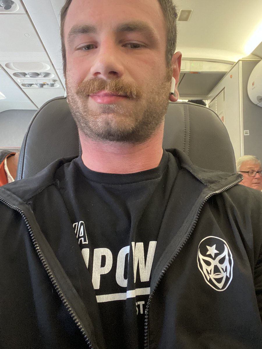 ColbyCorino's tweet photo. We are in route to Sarasota, FL for @nwa #ReturnToRobarts today and my #WrestleRizz on day 3 is the sick new NWA warm up hoodie + matching pants (which you can get at the link below and make your travel days way better too)
https://t.co/RCdupaUHuM https://t.co/8cmt8SG9Pb