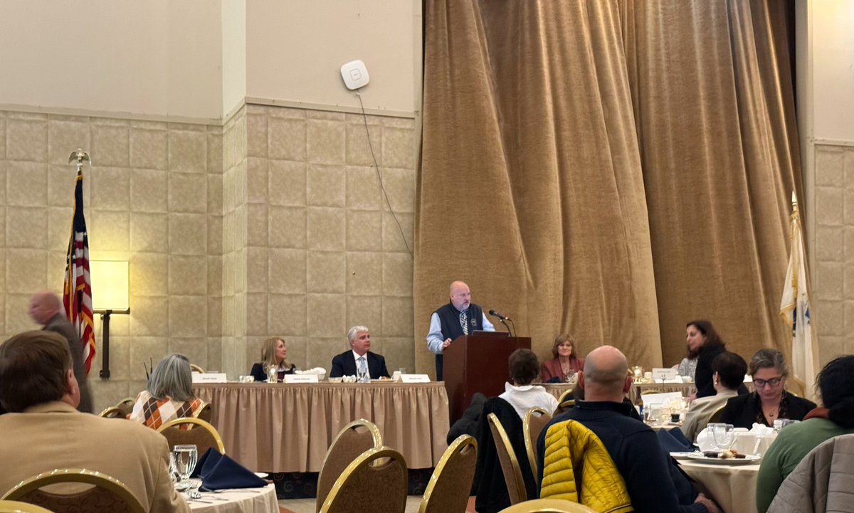 EvanForRep's tweet photo. Attended the @MASCSchoolComm annual conference in Hyannis last week. Great hearing from DESE Commissioner Jeff Riley and meeting other committee members from around the Commonwealth. https://t.co/65XfDh5LtR
