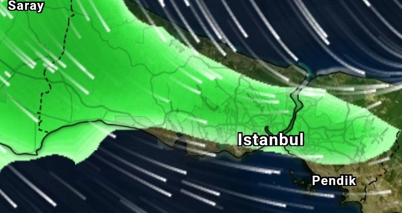 Yarın İstanbul'da Kar görecek yerler Yeşil renktedir... #istanbul #kar