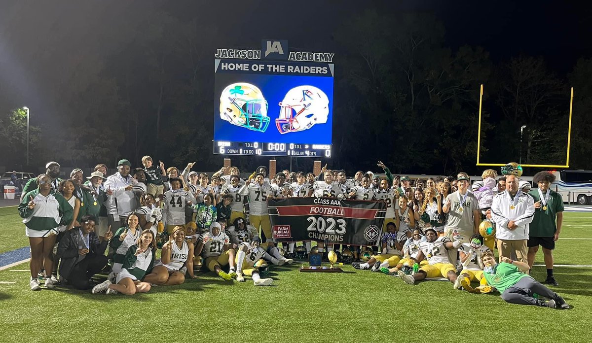 Congrats to my old High School teammates <a href="/SJSGreenville/">St. Joe</a> for winning the State Championship last night.  Way to defend the streak. 5 💍in 7 years.THE UNIVERSITY OF ST JOE!!!  <a href="/TylerMontgomer1/">𝐓𝐲𝐥𝐞𝐫 𝐌𝐨𝐧𝐭𝐠𝐨𝐦𝐞𝐫𝐲</a> <a href="/ChrisMayfield3_/">Chris Mayfield</a> <a href="/Alex_Foster2/">💫Alex“AP” Foster💫</a> <a href="/Gregory_Fore27/">Gregory Fore</a> <a href="/IrishFootball13/">John Baker</a> <a href="/QuayNash/">Quay Nash</a> <a href="/LandonBrown_/">Landon Brown</a>