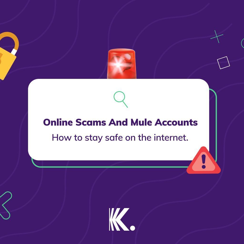 joinkuda's tweet photo. Don't let online scammers get you!We have put together some types of online scams methods that are popularly used to help you stay safe online. #ProtectYourMoney #StaySafeWithKuda💜 https://t.co/XlRbzryxxj