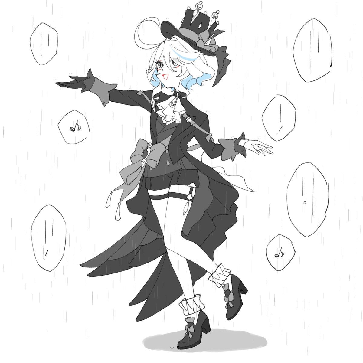 ヌヴィフリ(+おまけツリー下)
魔人任務後から結構経ってるイメージで!
雨が続くとヌさんに特別講演してあげるフリちゃん…理由は聞かずただ会いに行って歌を歌い、踊る。それに救われてるヌさんとか良いよねっていう😌