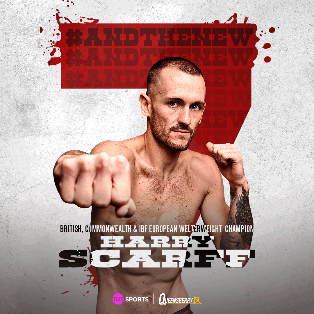 Queensberry's tweet photo. And The New! @HarryScarff upsets Ekow Essuman to become the British &amp; Commonwealth Welterweight Champion on a unanimous decision

#BentleyHeaney | NOW | Live on @tntsports 📺 https://t.co/MPSXKQgyQE