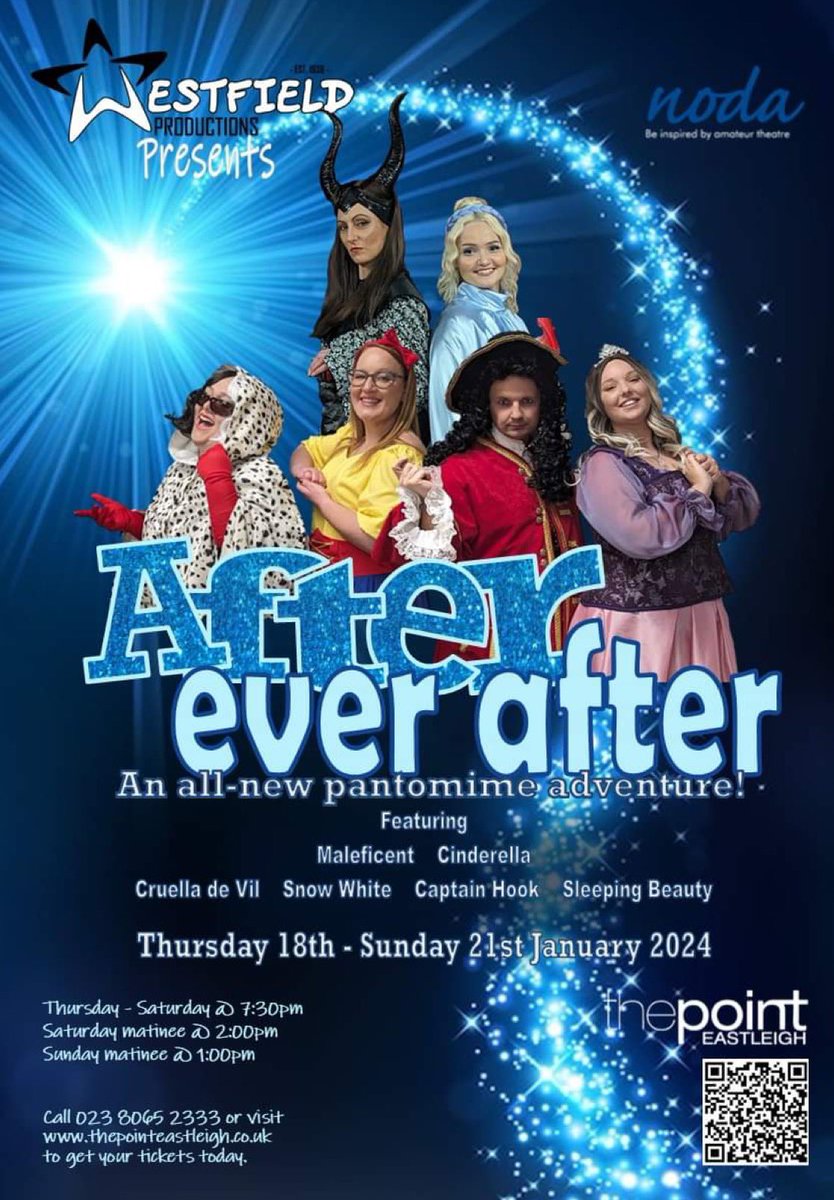 🎟️ TICKETS NOW ON SALE 🎟️

An all new family pantomime adventure ‘After Ever After.’

Performances from Thursday 18th January 2024 - Sunday 21st January 2024 at The Point Theatre, Eastleigh. Follow the link below to book your tickets.

thepointeastleigh.co.uk/events/after-e…