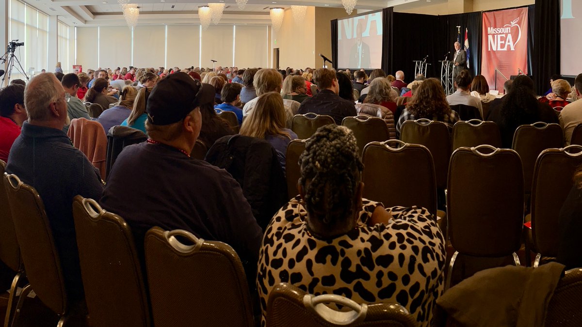 #MNEARA begins with a packed room and applause! Missouri educators united today to strengthen advocacy for students and colleagues. 📚👩‍🏫