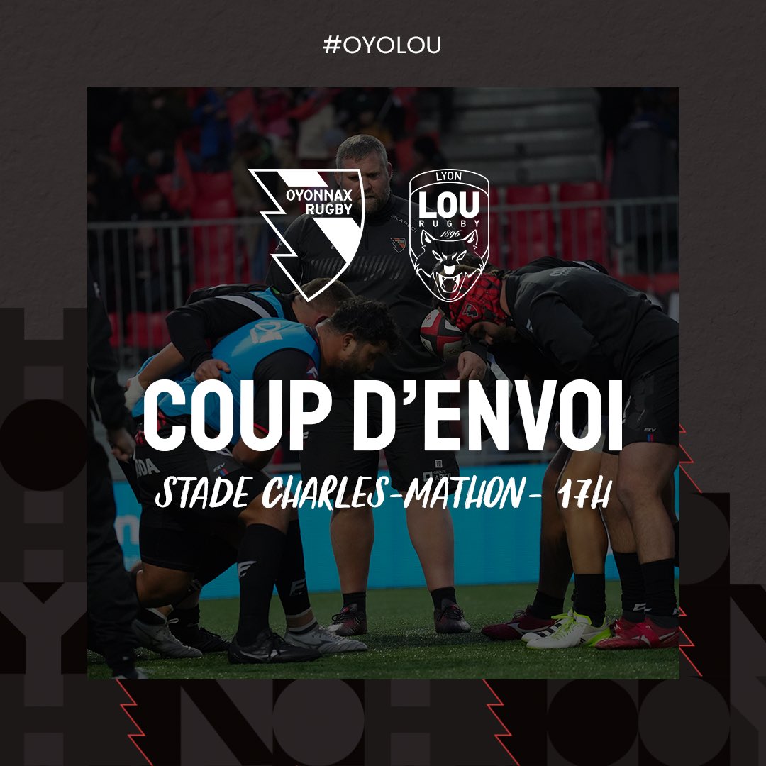 OyonnaxRugby's tweet photo. ⏱️ 𝗖𝗢𝗨𝗣 𝗗’𝗘𝗡𝗩𝗢𝗜 I #TOP14 #OYOLOU #TOUSOYOMEN https://t.co/X3c8j32s9K
