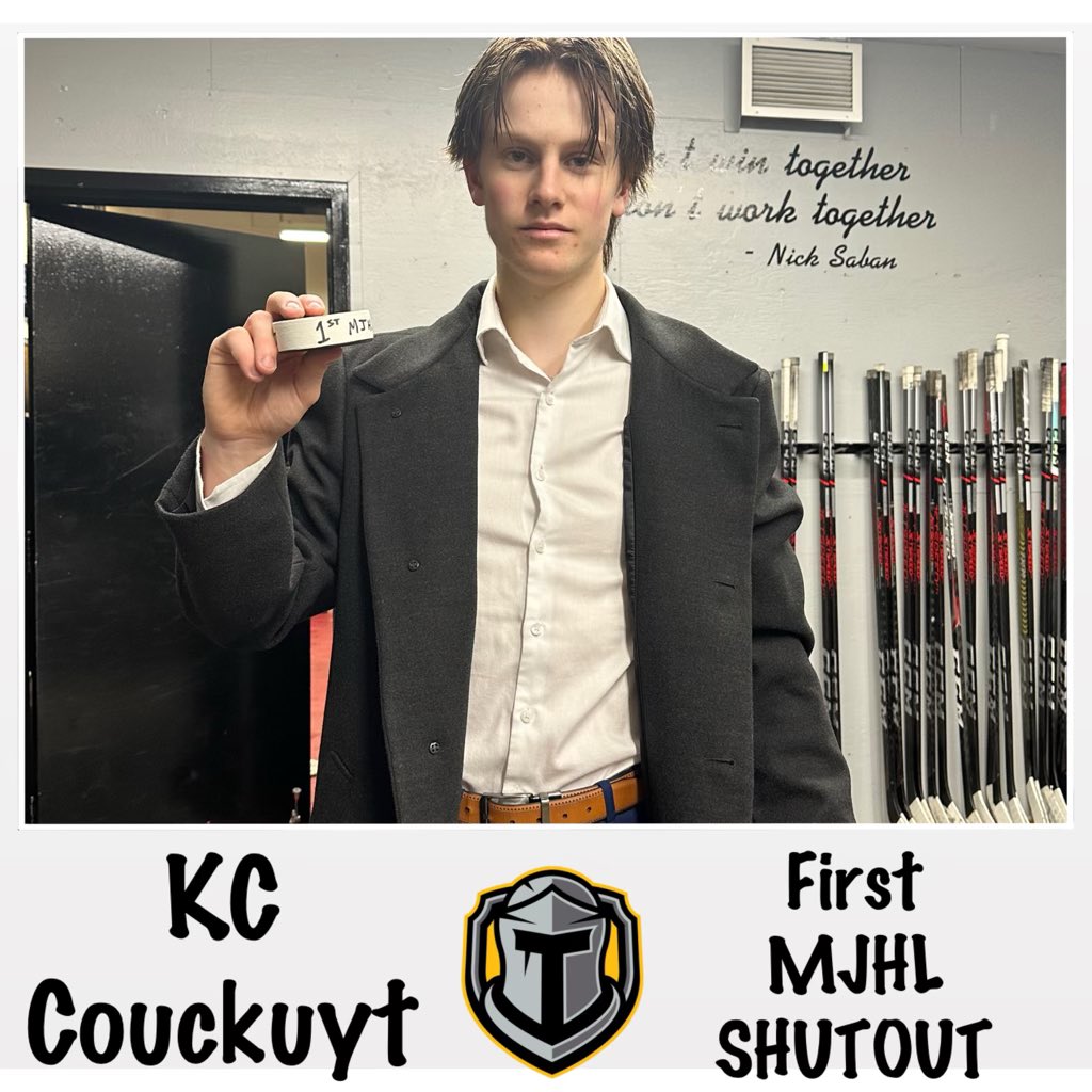 Neepawa Titans (@mjhltitans) on Twitter photo Congratulations to <a href="/CadenHegarty/">Caden Hegarty</a> on scoring his first <a href="/mjhlhockey/">MJHL</a> goal and to KC Couckuyt for his first <a href="/mjhlhockey/">MJHL</a> shutout last night vs <a href="/selkirksteelers/">Selkirk Steelers</a>
#TitanUp⚔️ Congratulations to <a href="/CadenHegarty/">Caden Hegarty</a> on scoring his first <a href="/mjhlhockey/">MJHL</a> goal and to KC Couckuyt for his first <a href="/mjhlhockey/">MJHL</a> shutout last night vs <a href="/selkirksteelers/">Selkirk Steelers</a>
#TitanUp⚔️