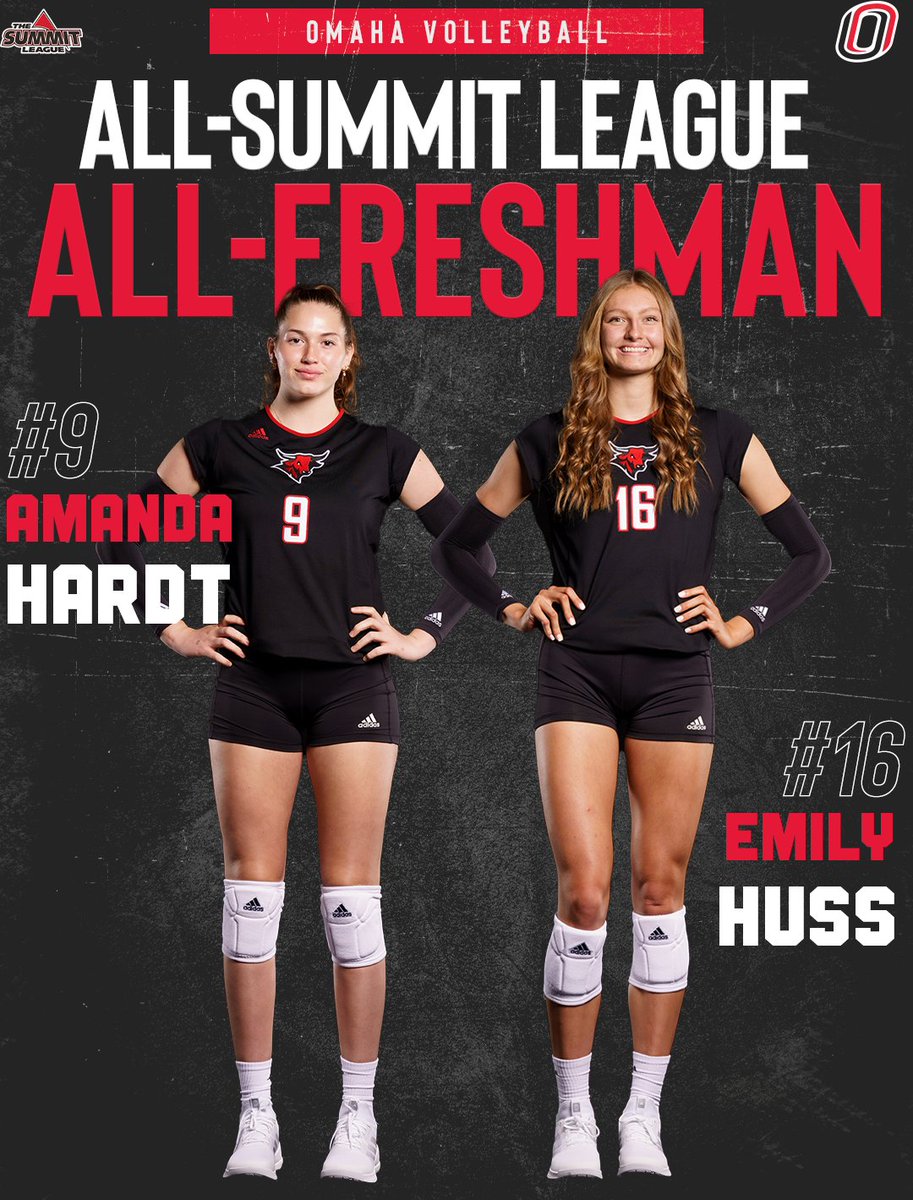 OmahaVB's tweet photo. 𝙁𝙧𝙚𝙨𝙝𝙢𝙚𝙣 𝙋𝙝𝙚𝙣𝙤𝙢𝙨✨

The Mavericks have not one, but two rookies on the All-Freshman Team. Congrats to Amanda Hardt and Emily Huss for their incredible debut seasons‼️

📰https://t.co/e5qC5eMmGa

#OmahaVB https://t.co/Vs0PHKCUOd