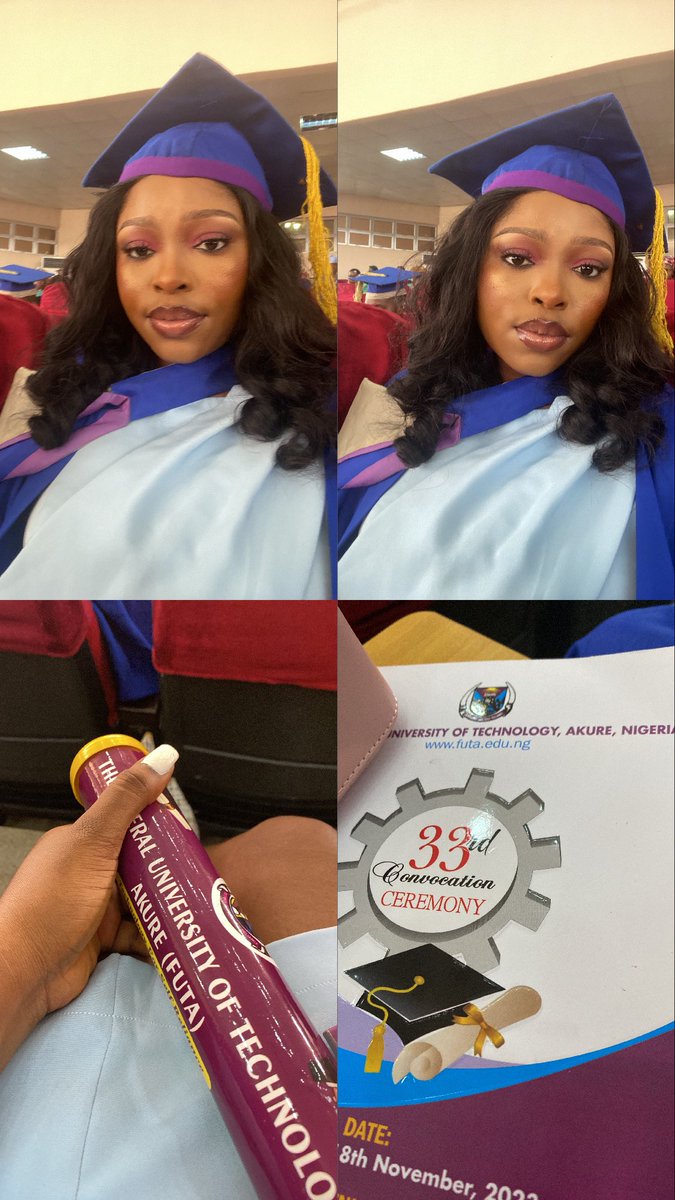 Beatricee22's tweet photo. https://t.co/o73oQHlVqb Biomedical Technology bagged๐
4.32/5.00๐๐
#Futa33rdConvocation
#futaclass21 https://t.co/a535IE14E5