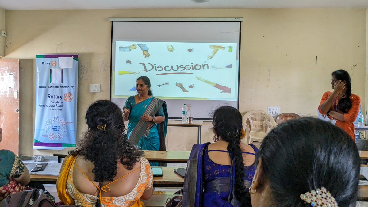 RotaryKPRoad's tweet photo. Vocational  training  program  at KPS, Kaggalipura 
Rotary Bengaluru Kanakapura road  in Association  with  District  mental wellness team today conducted Mental  health  Awareness  training for 22 teachers of Karnataka public school,  Kaggalipura. https://t.co/mO0FXKX3hm