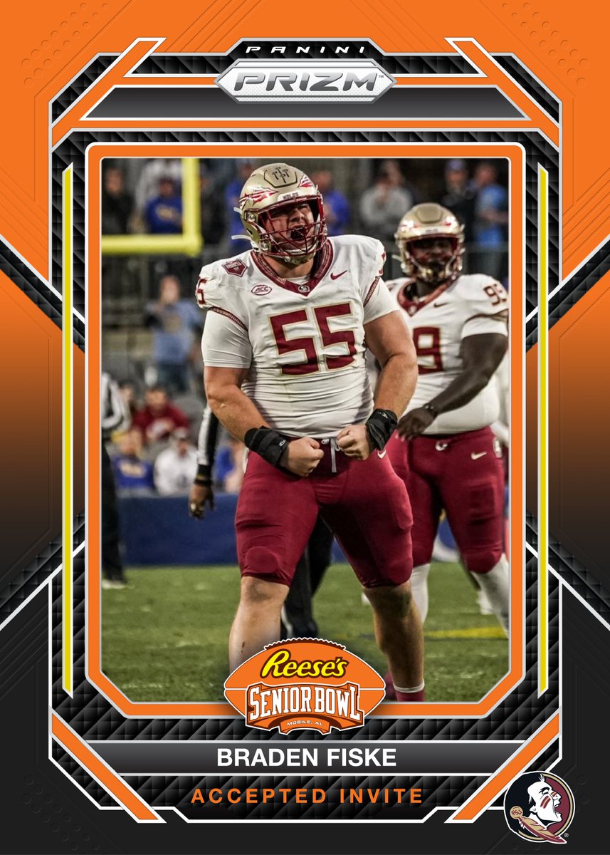 #GoNoles DL Braden Fiske @bradenfiske55 from <a href="/FSUFootball/">FSU Football</a> accepted his invitation to the 2024 Reese's Senior Bowl 😤😤😤 #NoleFamily | #KeepCLIMBing
#TheDraftStartsInMOBILE™️

@JimNagy_SB <a href="/PaniniAmerica/">Panini America</a> #RatedRookie