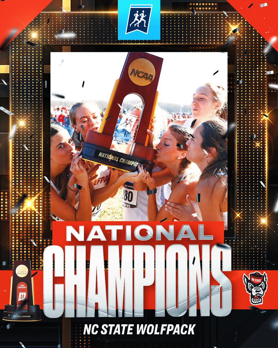 🏆 𝐍𝐀𝐓𝐈𝐎𝐍𝐀𝐋 𝐂𝐇𝐀𝐌𝐏𝐈𝐎𝐍𝐒 🏆

The three-peat is complete! <a href="/Wolfpack_TFXC/">NC State Track & Field and Cross Country</a>  is the DI Women’s Cross Country National Champions! 🤩

#NCAAXC