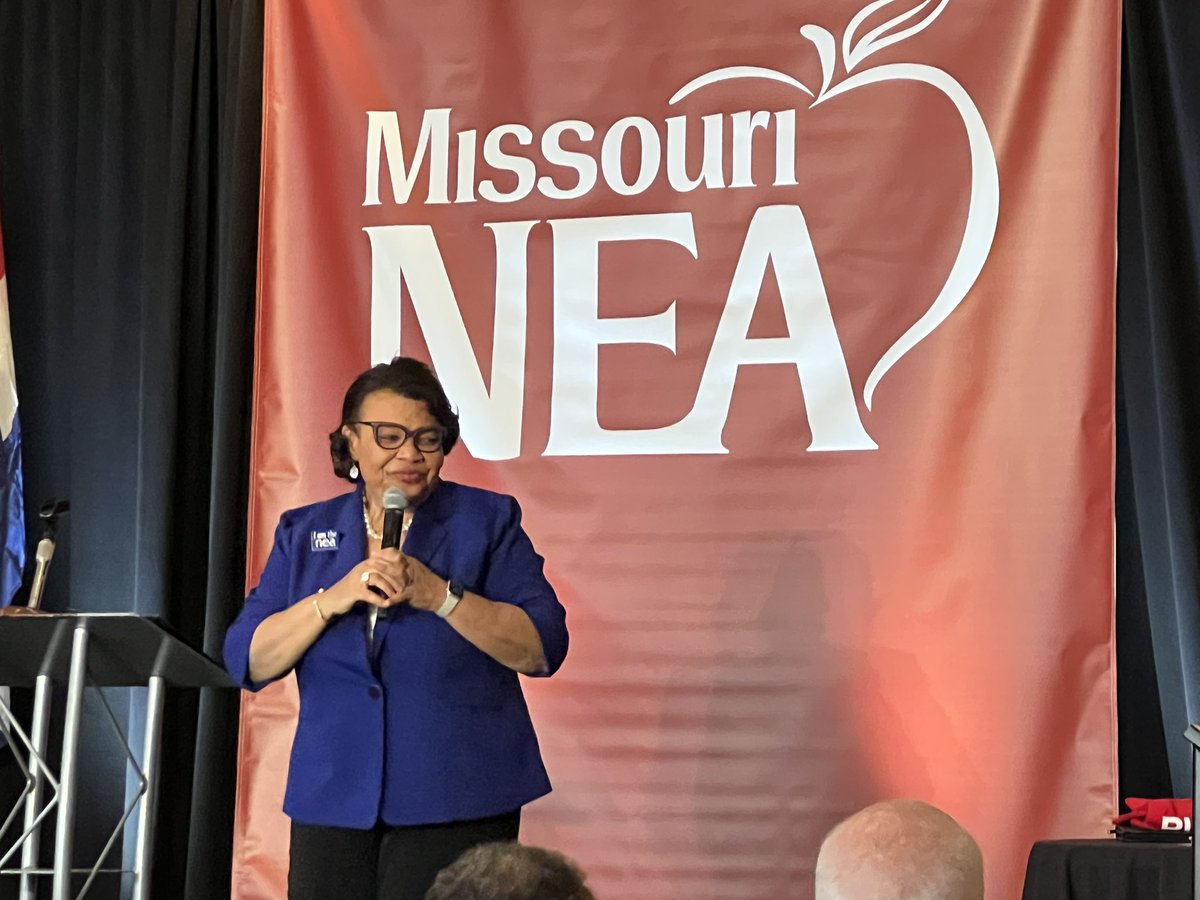 Princess Moss speaking at the NEA Representative Assembly in St. Louis.  #findyourvoice