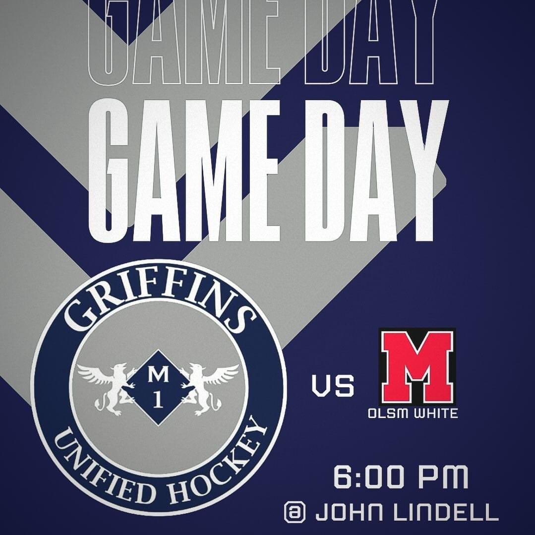 HockeyGriffins's tweet photo. Time to go to work #rollM1 @statechampsmich @MIPrepZone @BerkleyAthletic @ROHSAthletics @FerndaleSchools https://t.co/WYHPbRQpvg