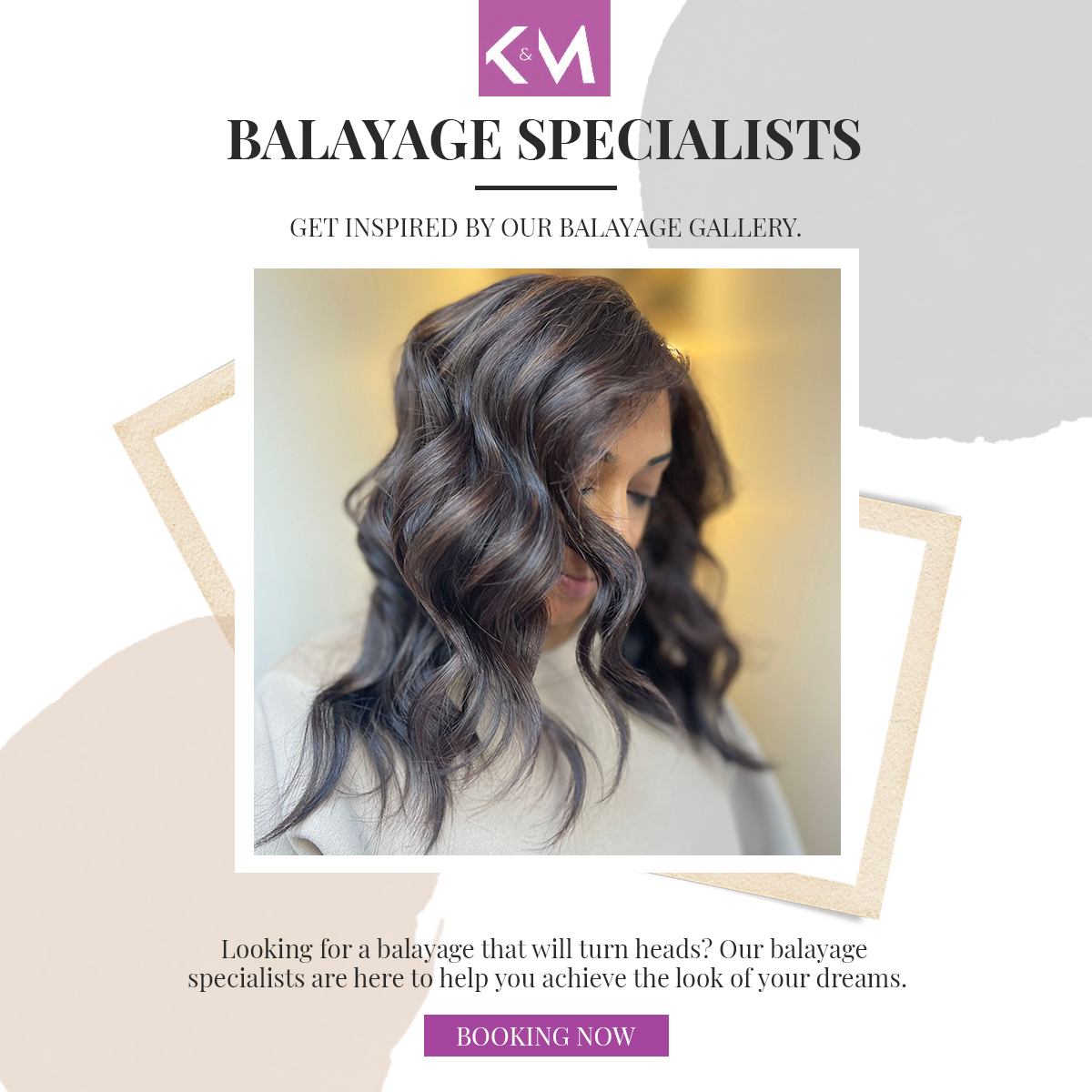 Looking for a balayage that will turn heads?
Our balayage specialists are here to help you achieve the look of your dreams.
Booking Now.

#balayage #balayagehair #balayagetransformation #ashbalayage #blondebalayage #brunettebalayage #haircolor #hairsalon #KMhairlounge #Virginia