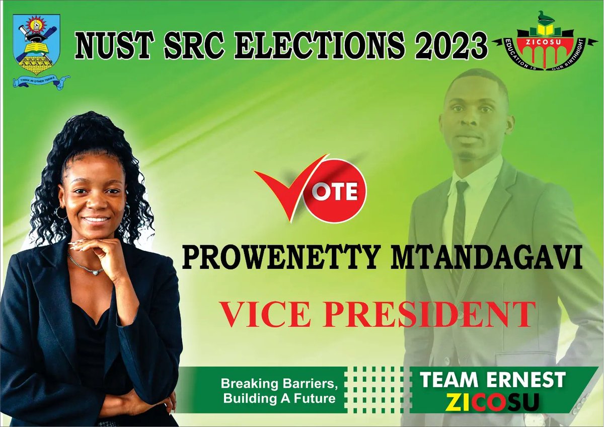 Nust_ZICOSU's tweet photo. THE ZICOSU 2023 NUST SRC CANDIDATES;
1. PRESIDENT - E. MARAZANYE 
2. VP- P Mtandagavi
3. SG- A. P. Milazi https://t.co/4giZsLWuEw