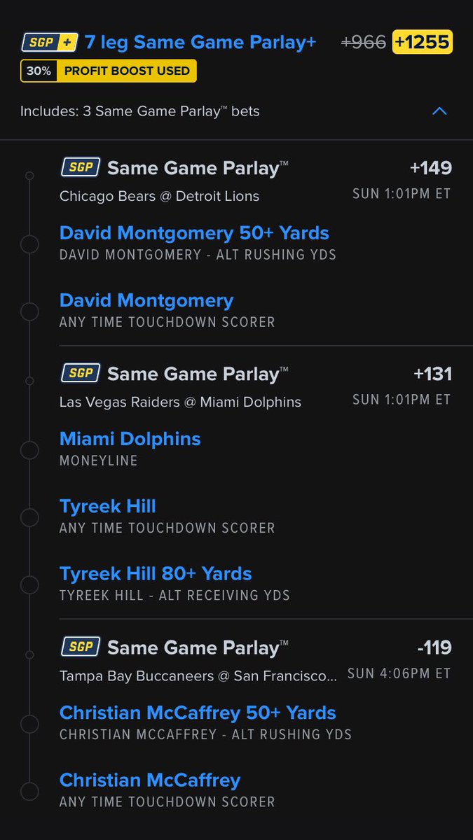 HOFApp's tweet photo. This app is a sports betting research cheat code! 

Using the Parlay Optimizer, we found this NFL parlay for Sunday that has hit in 100% of home games this season… 

If this play hits, we’ll give away $100 to a follower who likes &amp; RTs! https://t.co/Hfe9hXcUQ8
