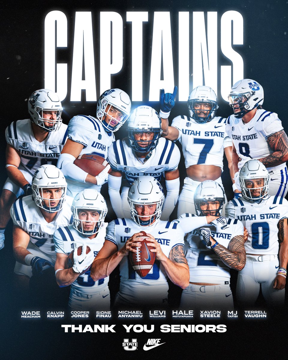 USUFootball's tweet photo. 𝗧𝗿𝘂𝗲 𝗕𝗹𝗼𝗼𝗱𝗲𝗱 𝗔𝗴𝗴𝗶𝗲𝘀. 𝗧𝗵𝗮𝗻𝗸 𝘆𝗼𝘂 𝗦𝗲𝗻𝗶𝗼𝗿𝘀.🫡🤘💙

@Big_Meach71 @knappcal @Jooper_Cones @CHAMPofKRNS @michaelanyanwu8 @xavion_steele02 @tfs1luv @hale_676 @Terrell_Vaughn6 

#AggiesAllTheWay https://t.co/15KA5rlfv6