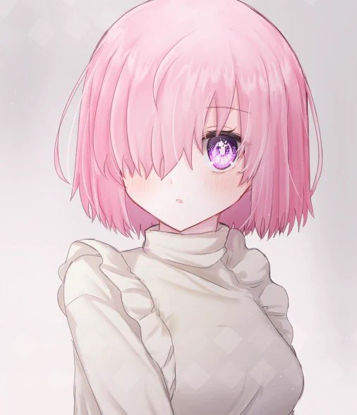 一昨年に描いた冬服っぽいマシュの絵 