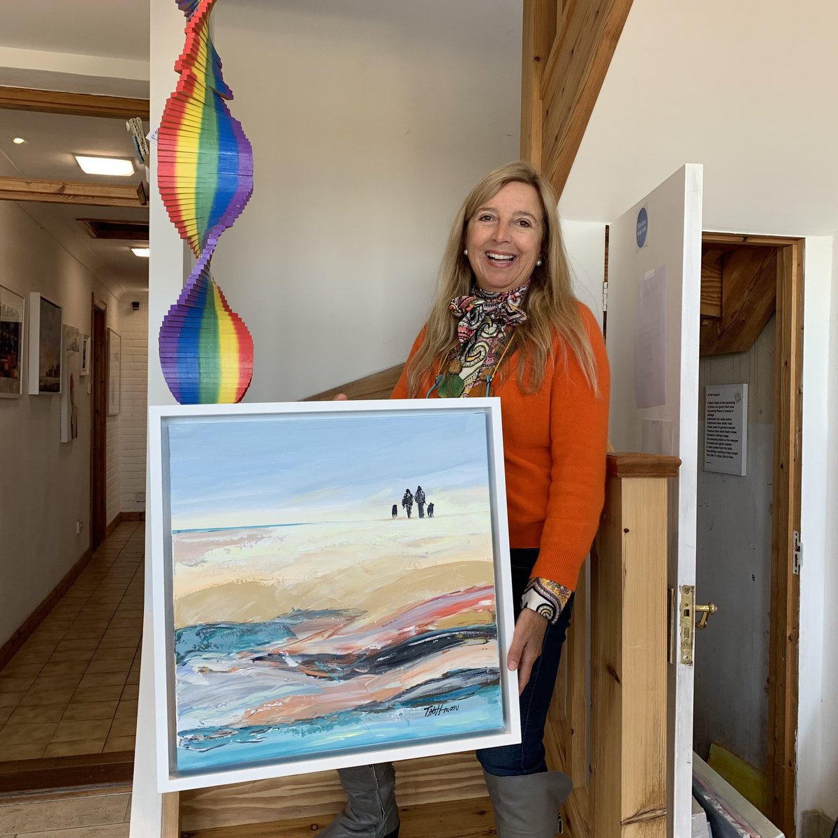 Painting going to a new home #suffolk   #walkingthedog #artistofinstagram